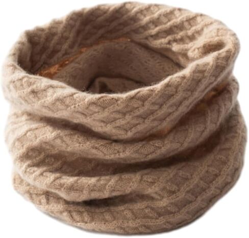 100% Cashmere Knit Winter Neck Gaiters, Infinity Loop Cowl Scarf, Soft Neck Warmer for Men Women in Saudi Arabia