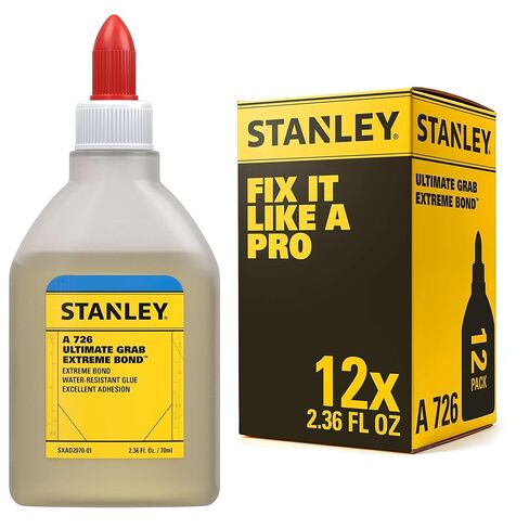 Stanley Multi Bond Polyurethane Adhesive Glue - 1 x 2.36 fl.oz-Fast Curing for Woodworking, Plastic, Wood, Metal Crafts and Hobby, Clear, 2.36 fl.oz.- 1 Pack in Kuwait