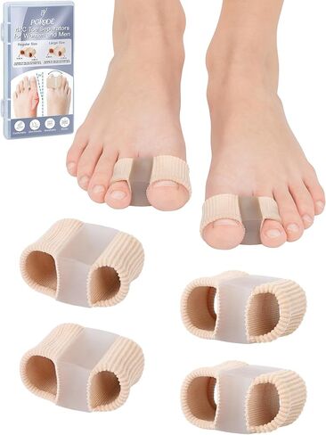 4PC Bunion Toe Separators Spacers Corrector with 2 Loops for Women Men Hammer Overlapping Hammer Big Toe Straightener (Regular) in Saudi Arabia