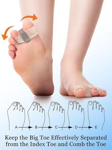 4PC Bunion Toe Separators Spacers Corrector with 2 Loops for Women Men Hammer Overlapping Hammer Big Toe Straightener (Regular) in Saudi Arabia