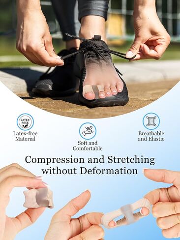 4PC Bunion Toe Separators Spacers Corrector with 2 Loops for Women Men Hammer Overlapping Hammer Big Toe Straightener (Regular) in Saudi Arabia