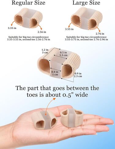 4PC Bunion Toe Separators Spacers Corrector with 2 Loops for Women Men Hammer Overlapping Hammer Big Toe Straightener (Regular) in Saudi Arabia