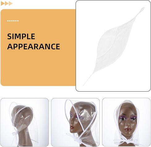 5pcs Transparent Rain Visor Caps for Women Portable Windproof Protective Hats for Outdoor Activities and Hair Protection in Saudi Arabia