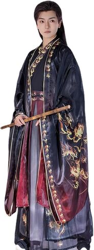 Hanfu Men's Jin Style Chinese Style Wei Jin Style Ru Skirt Large Sleeved Shirt in Saudi Arabia