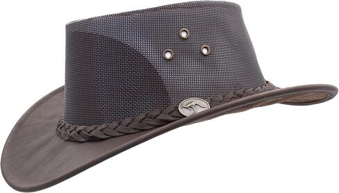 1036 Full Grain Cooler - Australian Cattle Leather Cowboy Hat - Foldable, Lightweight, Durable in Saudi Arabia