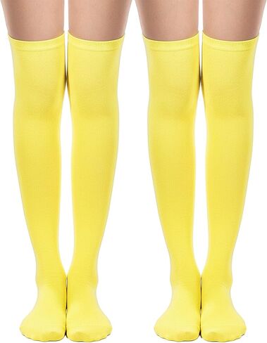 Ramede Women Thigh High Socks Over the Knee High Sock Extra Long Striped Leg Warmers Halloween Costume in Saudi Arabia
