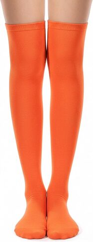 Ramede Women Thigh High Socks Over the Knee High Sock Extra Long Striped Leg Warmers Halloween Costume in Saudi Arabia
