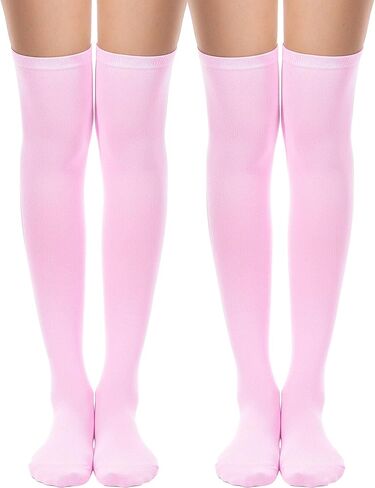 Ramede Women Thigh High Socks Over the Knee High Sock Extra Long Striped Leg Warmers Halloween Costume in Saudi Arabia