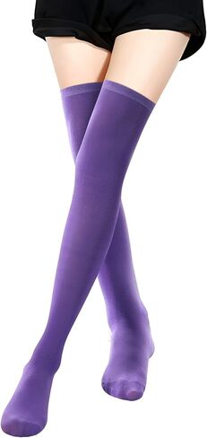 Ramede Women Thigh High Socks Over the Knee High Sock Extra Long Striped Leg Warmers Halloween Costume in Saudi Arabia