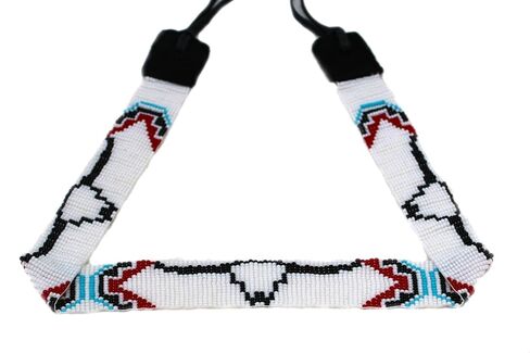 مجموعة قبعة رعاة البقر الجنوبية الغربية على الطراز الأمريكي الأصلي مطرزة بالخرز (أسود، 19/19.5) in Kuwait