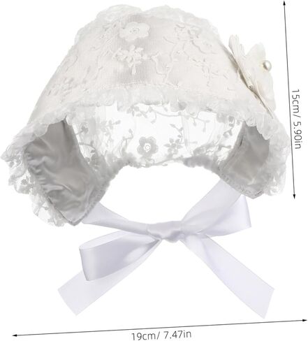 Lace Hat for Beautiful Cap for Years for Photoshoots and Special Occasions White in Saudi Arabia