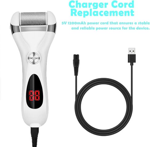 قطعتان من كابل الشاحن البديل لإزالة مسامير القدم الكهربائية للأقدام، محول كابل USB متوافق مع مزيل مسامير القدم Elmchee in Kuwait
