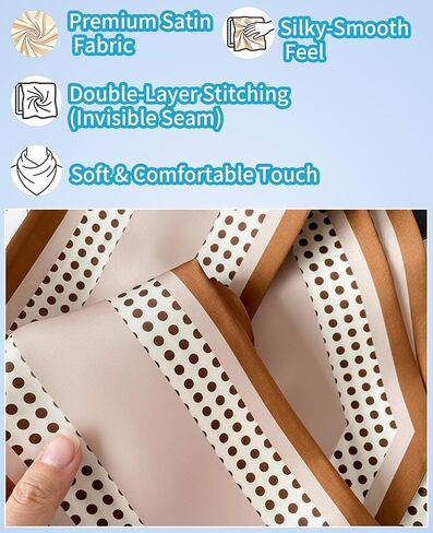 Fashion Scarf for Women - 58" Long Skinny Scarf Lightweight, Luxurious Silk Feeling for Neck, Hair, Purse & Belt Accessory in Saudi Arabia