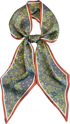 Fashion Scarf for Women - 58" Long Skinny Scarf Lightweight, Luxurious Silk Feeling for Neck, Hair, Purse & Belt Accessory in Saudi Arabia