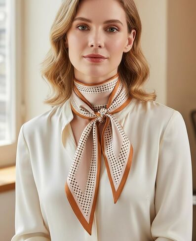 Fashion Scarf for Women - 58" Long Skinny Scarf Lightweight, Luxurious Silk Feeling for Neck, Hair, Purse & Belt Accessory in Saudi Arabia