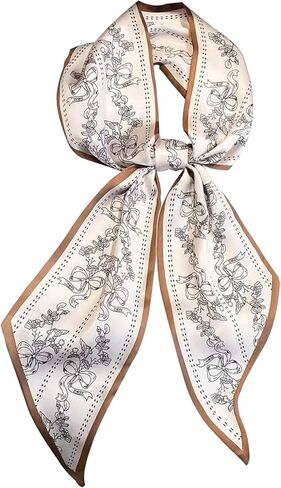 Fashion Scarf for Women - 58" Long Skinny Scarf Lightweight, Luxurious Silk Feeling for Neck, Hair, Purse & Belt Accessory in Saudi Arabia