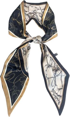 Fashion Scarf for Women - 58" Long Skinny Scarf Lightweight, Luxurious Silk Feeling for Neck, Hair, Purse & Belt Accessory in Saudi Arabia