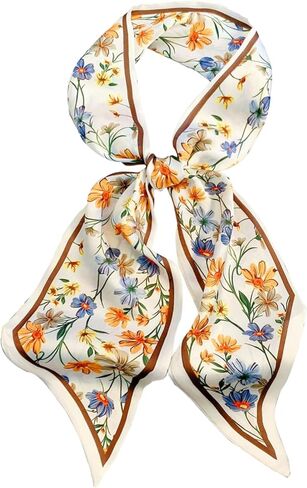 Fashion Scarf for Women - 58" Long Skinny Scarf Lightweight, Luxurious Silk Feeling for Neck, Hair, Purse & Belt Accessory in Saudi Arabia