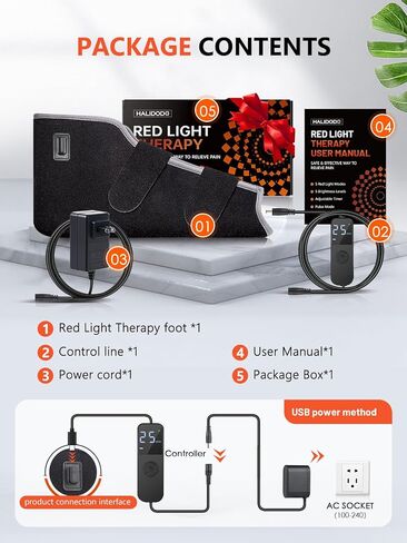 Red Light Therapy for Feet & Ankle, Infrared Light Therapy Foot Wrap with Timer, Comfortable Wearable Red Light Therapy Shoe for Feet Ankle Heel, Up to Foot Size 12. in Kuwait