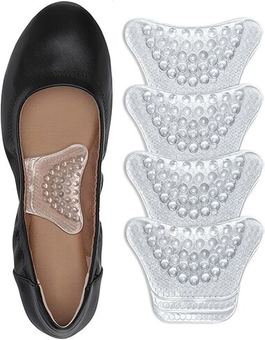 Arch Support Inserts Women, Three Height Options & Two Cutting Lines for Perfect Fit, Butterfly Design, Better Non-Slip Grip, Plantar Fasciitis Relief, Arch Support (2 Pairs, Clear, Med Arch - 2/5'') in Kuwait