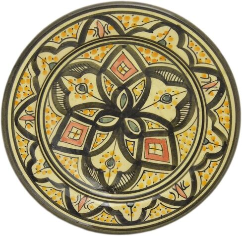 Ceramic Plates Moroccan Handmade Appetizer Tapas Serving Decorative 8 inches Round in Saudi Arabia