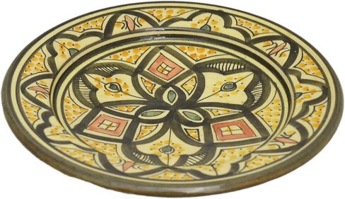 Ceramic Plates Moroccan Handmade Appetizer Tapas Serving Decorative 8 inches Round in Saudi Arabia