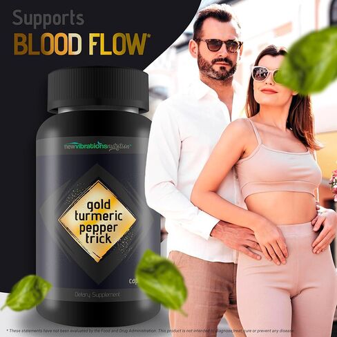Gold Turmeric Pepper Trick - Our Best Gold Turmeric Capsules - High Absorption Curcumin with Black Pepper, Magnesium, & Vitamin D - Antioxidant & Immune Support - Premium Medical Grade Curcumin in Saudi Arabia