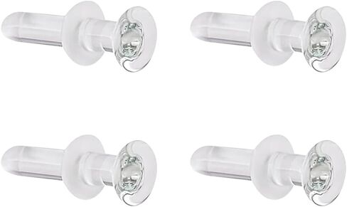 Luxe Modz 4 قطعة 8G-20G أقراط الغضروف الزجاجية الزنمة حلقات الشفاه ترصيع الأنف Labret المثبت الخلفي المسطح الشفاف 1/2" in Saudi Arabia