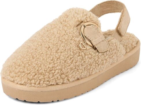 The Children's Place Girls Girls Comfy Slip on Clog with Backstrap, Faux Fur Lined in Saudi Arabia