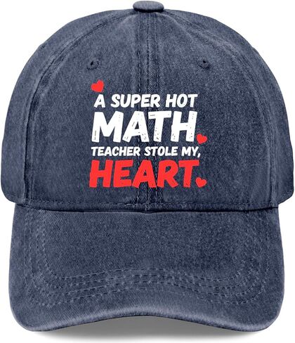A Super Hot Math Teacher Stole My Heart Hat for Mens Aesthetic Washed in Saudi Arabia