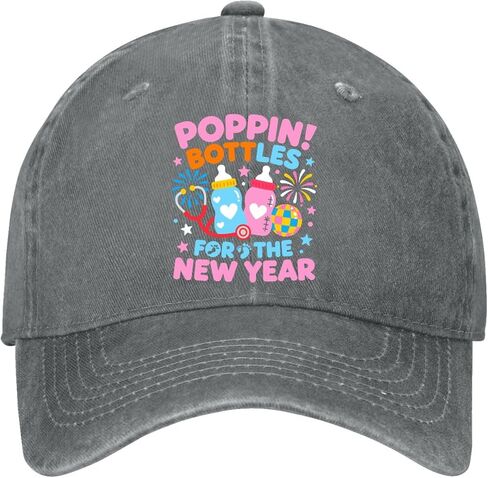 Popping Bottles for The New Year Hats for Mens Low Profile Washed Distressed in Saudi Arabia