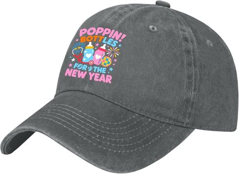 Popping Bottles for The New Year Hats for Mens Low Profile Washed Distressed in Saudi Arabia
