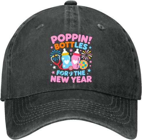 Popping Bottles for The New Year Hats for Mens Low Profile Washed Distressed in Saudi Arabia