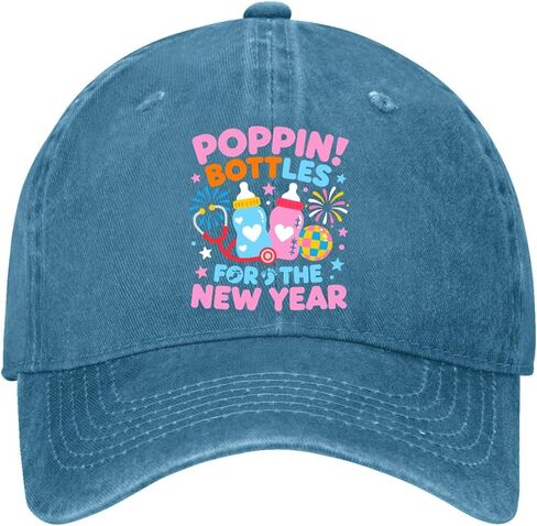 Popping Bottles for The New Year Hats for Mens Low Profile Washed Distressed in Saudi Arabia