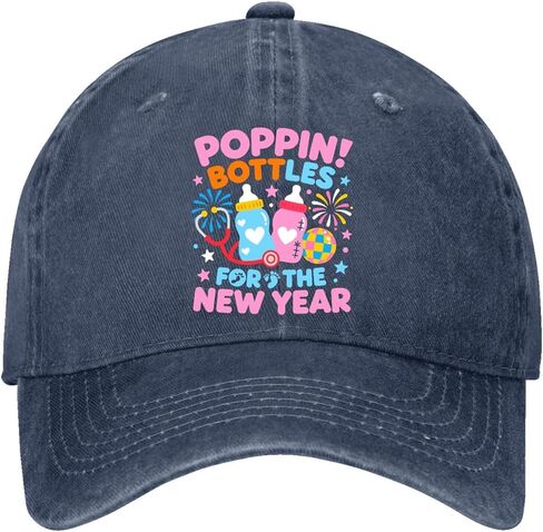 Popping Bottles for The New Year Hats for Mens Low Profile Washed Distressed in Saudi Arabia