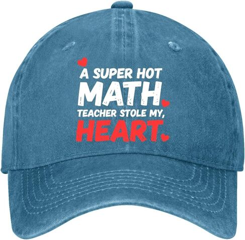 A Super Hot Math Teacher Stole My Heart Hat for Mens Aesthetic Washed in Saudi Arabia