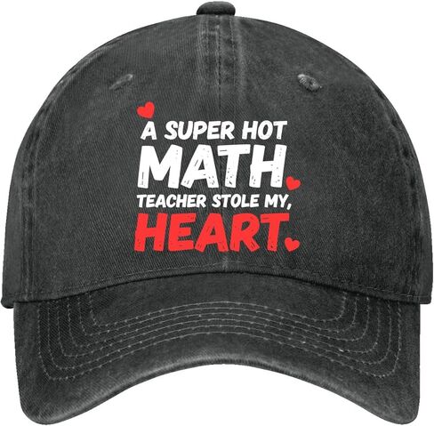 A Super Hot Math Teacher Stole My Heart Hat for Mens Aesthetic Washed in Saudi Arabia