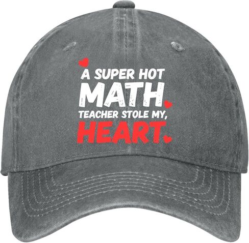 A Super Hot Math Teacher Stole My Heart Hat for Mens Aesthetic Washed in Saudi Arabia