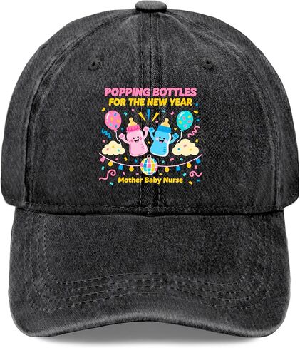 Popping Bottles for The New Year Hat for Women Aesthetic Washed Distressed in Saudi Arabia