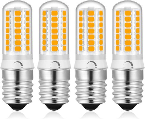 لمبة E17 LED قابلة للتعتيم، لمبة فرن الميكروويف 4 وات، أبيض دافئ 3000 ك، ما يعادل 40 وات، مناسبة لأجهزة الموقد، 4 عبوات in Kuwait