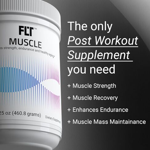 FLT Muscle Performance Supplement for Muscle Strength, Recovery & Endurance with Plant-Based Peptides, Creatine, L-Glutamine, Magnesium, Zinc & Electrolytes – 30 Servings | Vegan in Saudi Arabia