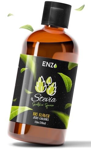 Enzo Liquid Stevia Drops Our Zero Calories Sweetener (4oz - 800 Servings/Bottle) - Cinnamon - All Natural flavoring with No Artificial Additives & Filler Ingredient in Saudi Arabia