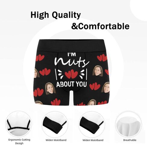 Custom Mens Underwear Boxer Briefs, Socks with Faces on Them Custom Gifts for Boyfriend & Husband in Saudi Arabia