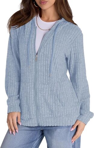 Zip Up Hoodie Women Oversized Sweatshirt Long Sleeve 2025 Fall Outfit Lightweight Jackets Workout Clothes in Saudi Arabia