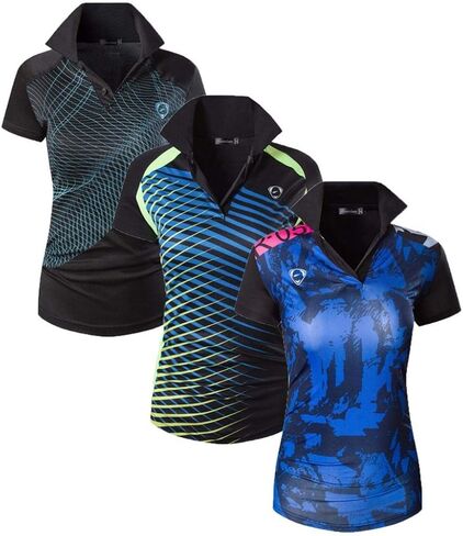 3 Pack Women's Short Sleeve Fit Sport Polo Tee Shirts T-Shirts Tshirt Tops Poloshirt Golf Tennis Pickleball SWT251 in Saudi Arabia