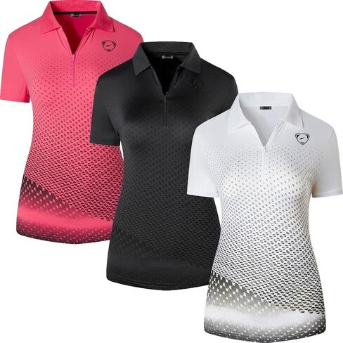 3 Pack Women's Short Sleeve Fit Sport Polo Tee Shirts T-Shirts Tshirt Tops Poloshirt Golf Tennis Pickleball SWT251 in Saudi Arabia