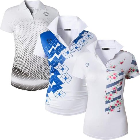 3 Pack Women's Short Sleeve Fit Sport Polo Tee Shirts T-Shirts Tshirt Tops Poloshirt Golf Tennis Pickleball SWT251 in Saudi Arabia