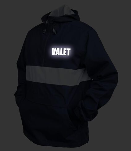 Smart People Clothing Valet Zipped Pocket Anorak with Reflective Decorations Front and Back. in Saudi Arabia