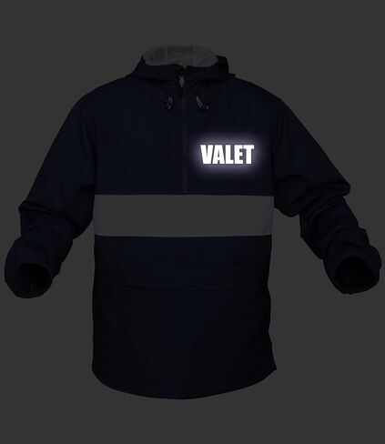 Smart People Clothing Valet Zipped Pocket Anorak with Reflective Decorations Front and Back. in Saudi Arabia