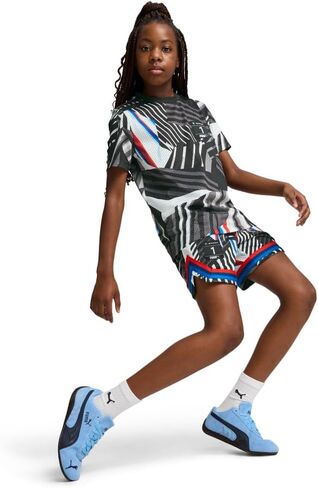 تي شيرت برسومات BMW M Motorsport للأطفال من الجنسين من Puma، طباعة كاملة من Puma SS25، مقاس متوسط in Kuwait